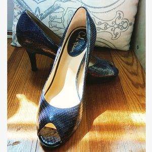 Classic Nike Air Cole Haan Navy Peep Toe Pumps